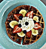 Waffle con frutas de temporada